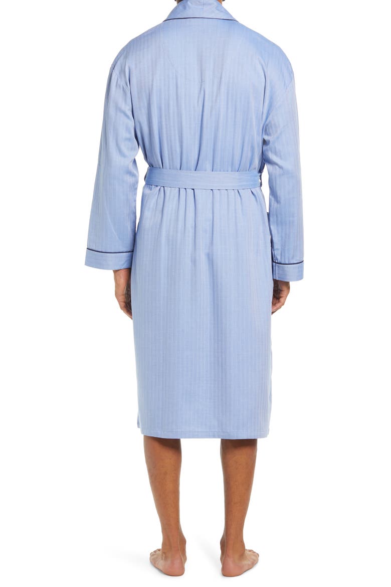 'Signature' Cotton Robe, Alternate, color, BLUE