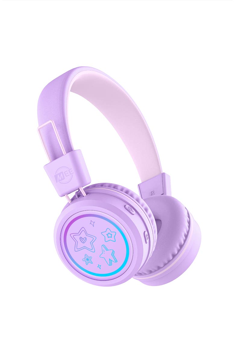 KidJamz KJ55BT Bluetooth Wireless Headphones for Kids w/ LED Lights, Main, color, Lavender