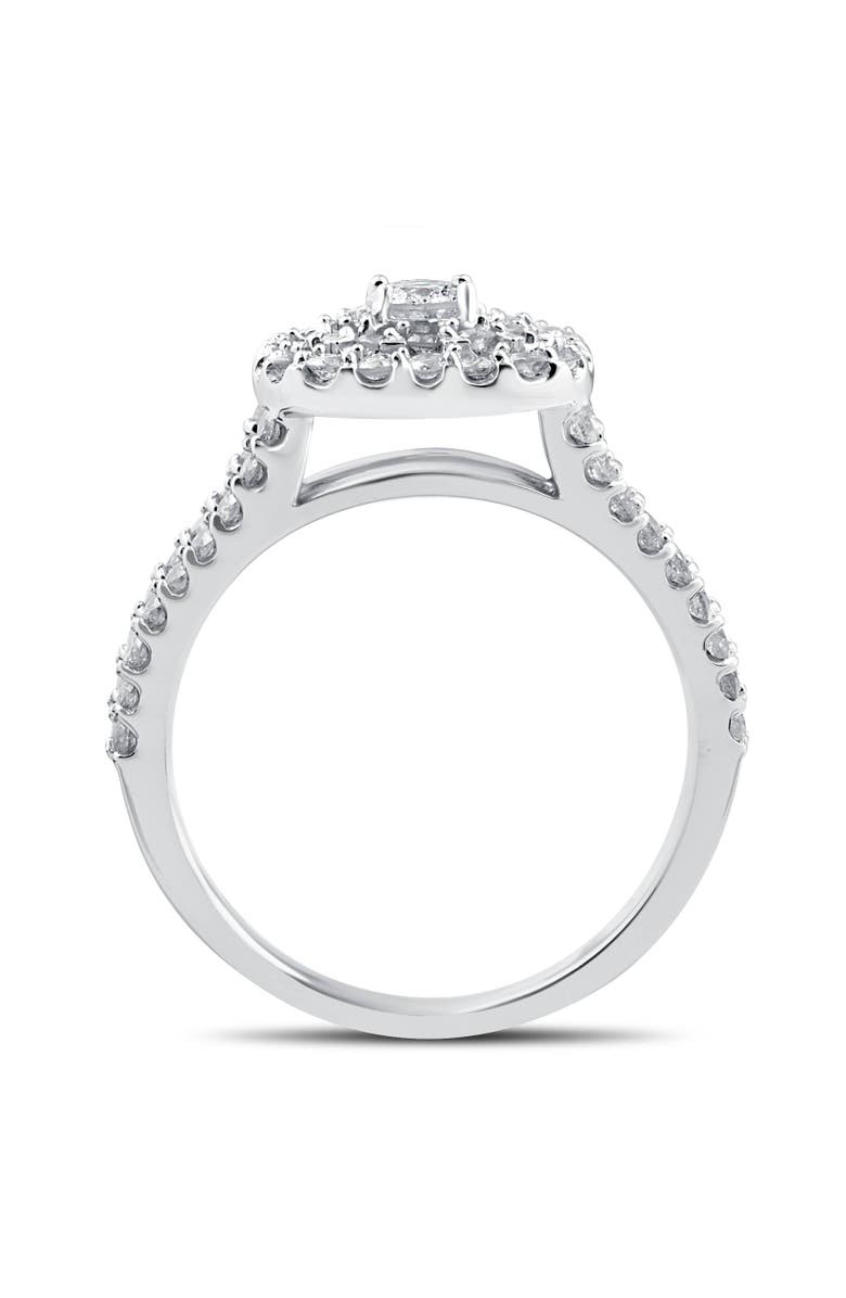 Bliss Diamond 1 1/10ct Cushion Halo Diamond Engagement Wedding Ring Set 10K Gold Carat, Alternate, color,