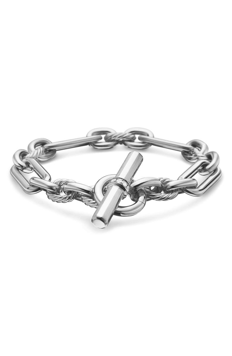 David Yurman Lexington Chain Bracelet with Diamonds, Main, color, Diamond/ Silver