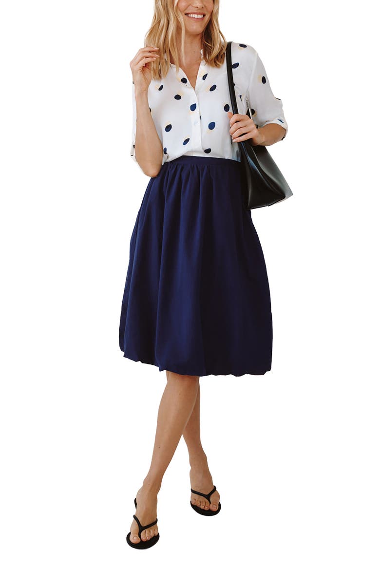 Dot Split Back Button-Up Shirt, Alternate, color, SPRING DOTS