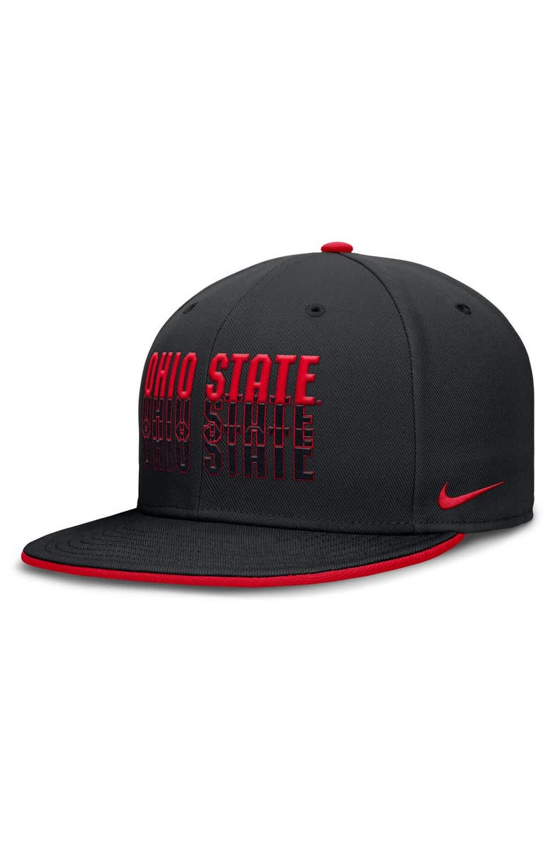 Nike Men's Nike Black Ohio State Buckeyes True Primetime Performance Fitted Hat, Main, color, Black