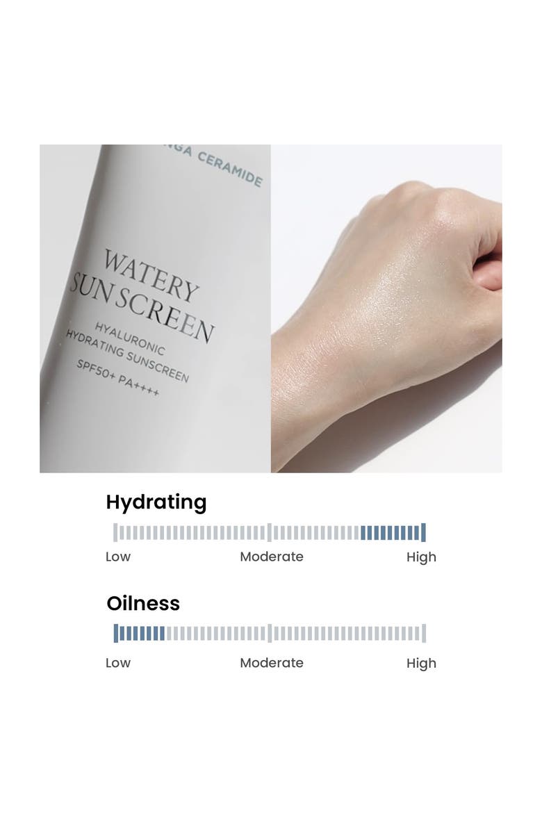 Heimish Moringa Ceramide Hyaluronic Acid Hydrating Watery Sunscreen 50ml, Alternate, color, White