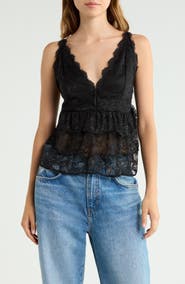 Vigoss Lace Tiered Tank