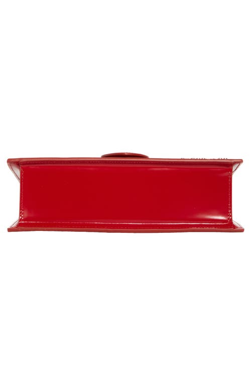 Jacquemus Patent Leather Le Bambino Long Shoulder Bag In Red