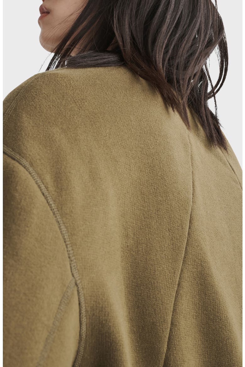 Cotton Blend French Terry Sweatshirt, Alternate, color, MILITARY O