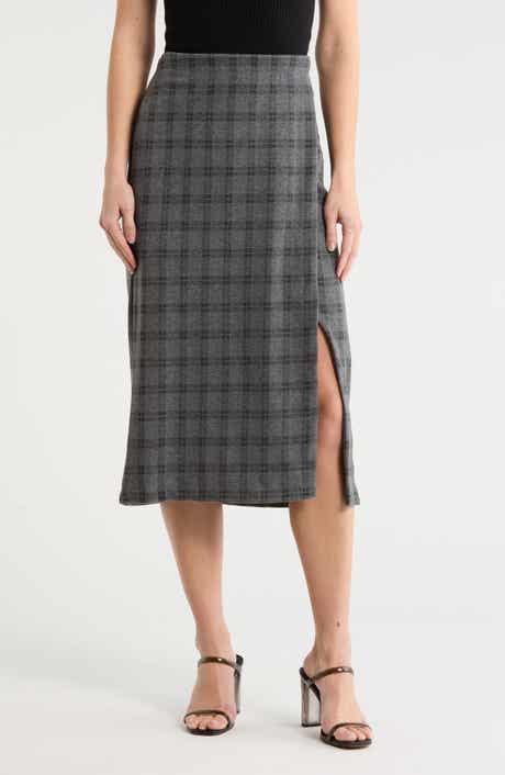 MAX STUDIO Faux Wrap Midi Skirt