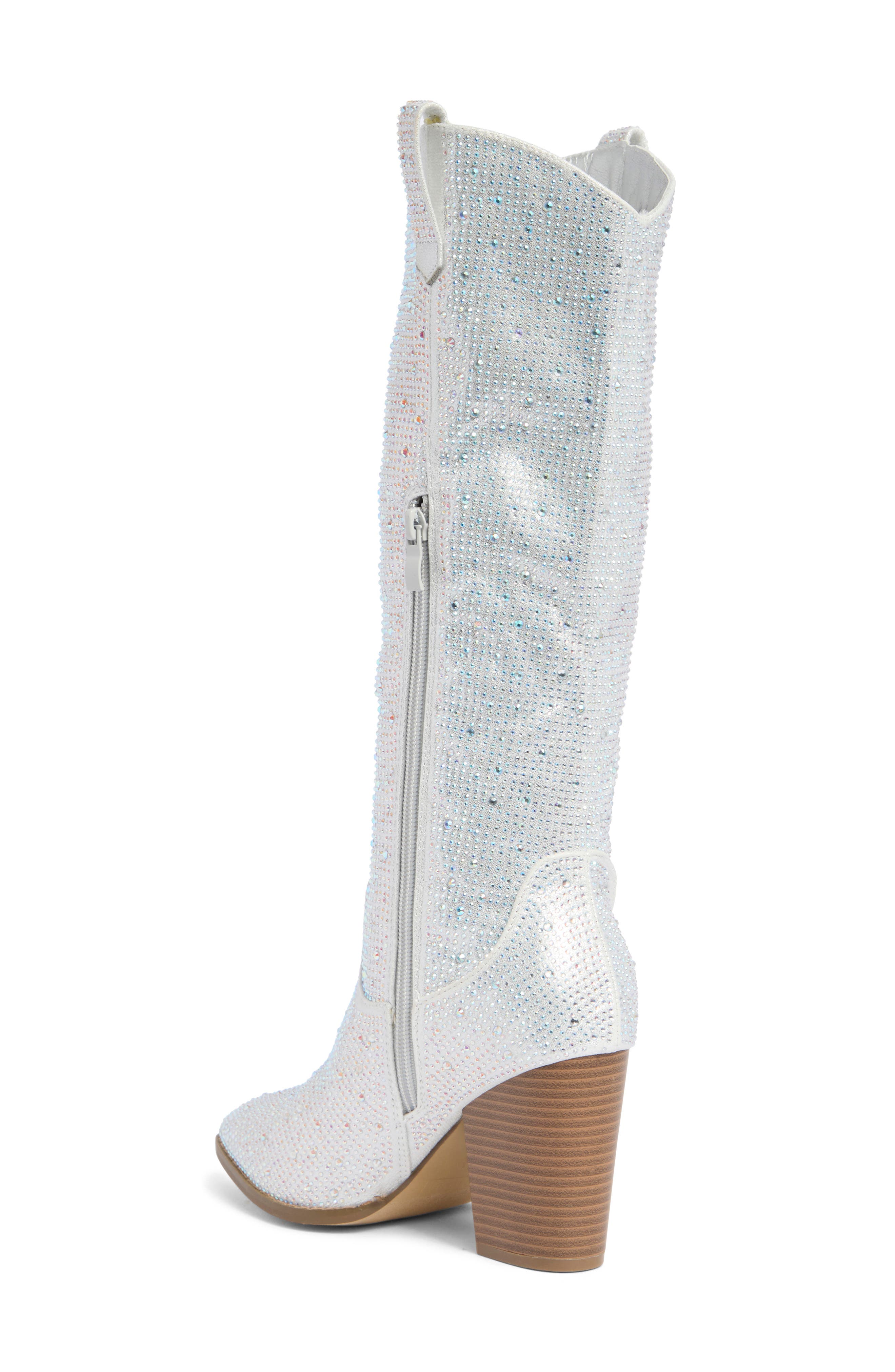 TOP GUY SHOES Imogen Embellished Western Boot, Alternate, color, 