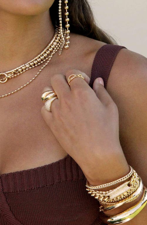 Ettika Timeless Glamour Set Of 3 Rings In Gold