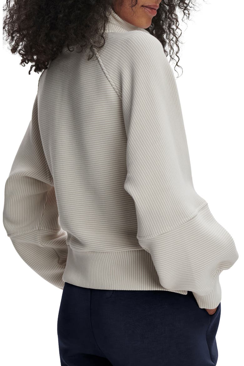 Milano Half-Zip Sweatshirt, Alternate, color, SILVER GREY/ SNOW WHITE