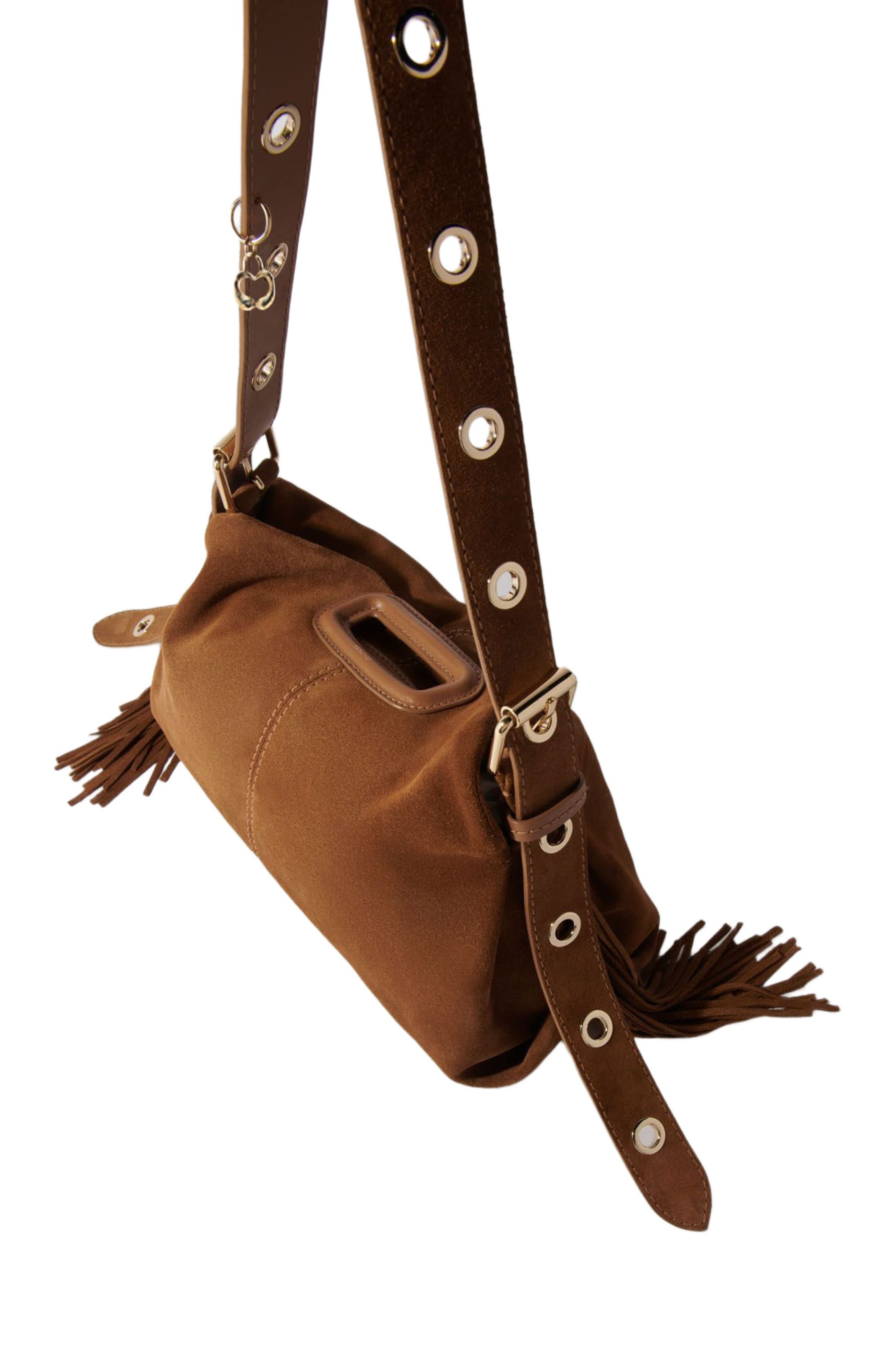 Suede Miss M bag, Alternate, color, Camel
