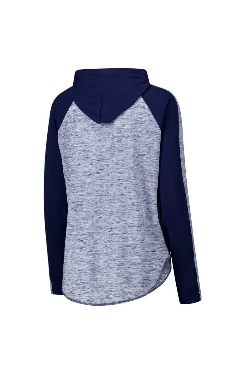 G-III 4HER BY CARL BANKS Women's G-III 4Her by Carl Banks Navy Michigan Wolverines Underdog Bling Raglan Long Sleeve Hoodie T-Shirt, Alternate, color, Navy