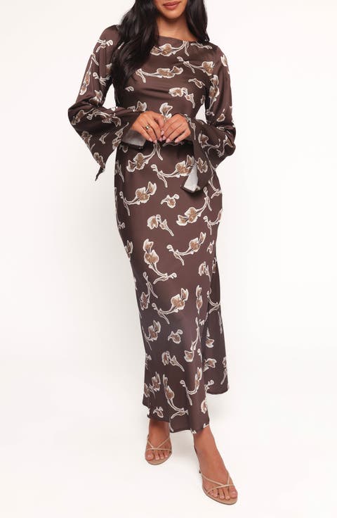 Maia Print Long Sleeve Maxi Dress