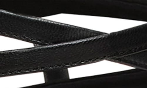 Stuart Weitzman Georgie Leather Ankle-wrap Flat Sandals In Black