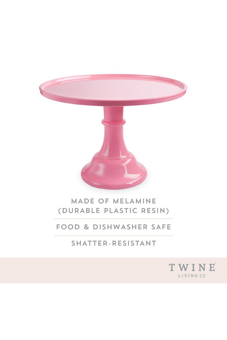Melamine Cake Stand in Pink, Alternate, color, Pink