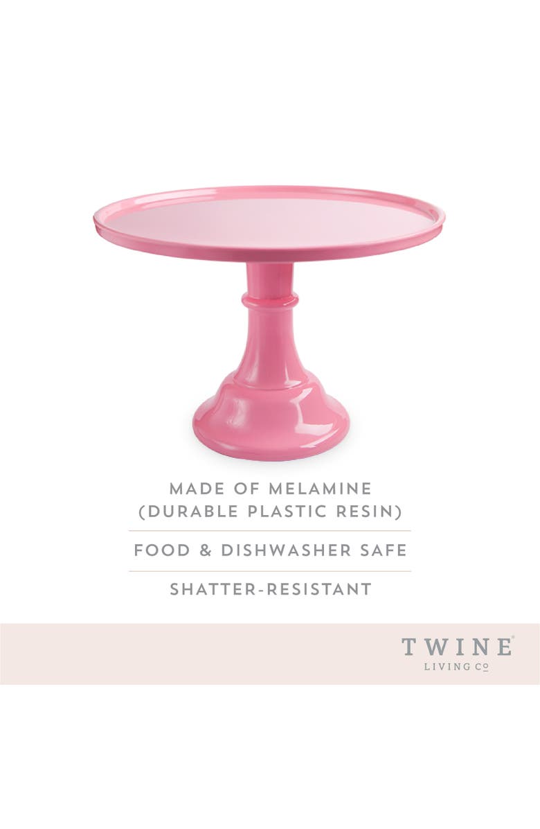 TWINE Melamine Cake Stand in Pink, Alternate, color, Pink