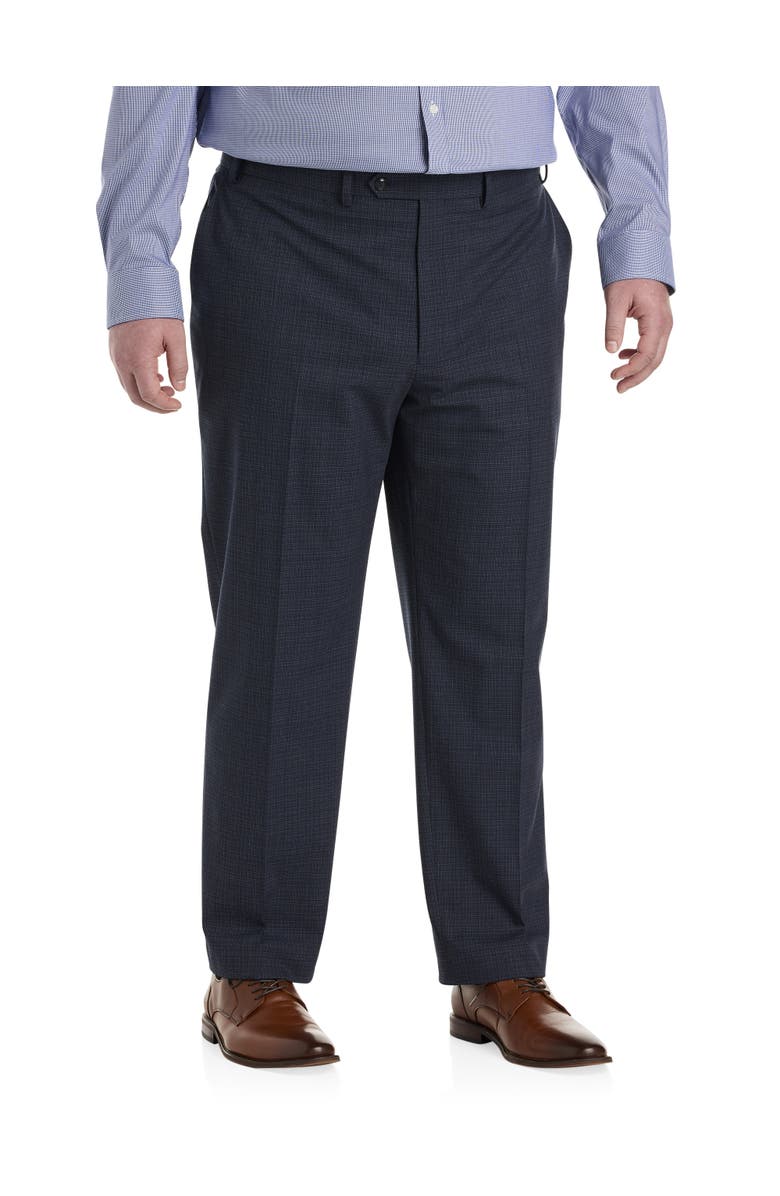 Michael Kors Big & Tall Textured Suit Pants, Main, color, Blue