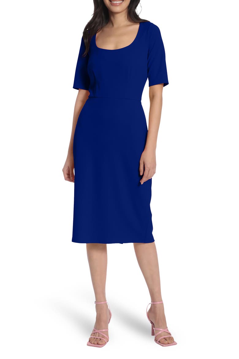 Scoop Neck Sheath Dress, Main, color, SODALITE BLUE