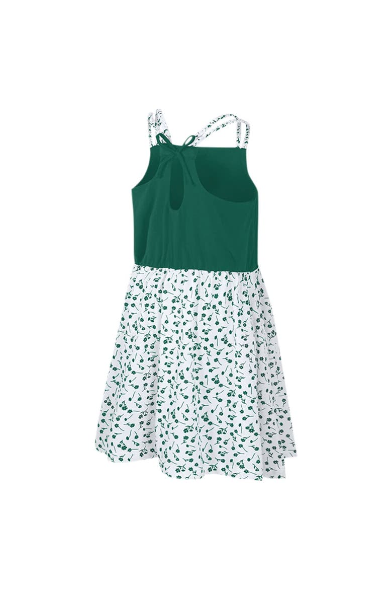 Girls Youth Colosseum Green/White Michigan State Spartans Robin Floral Dress, Alternate, color, Green