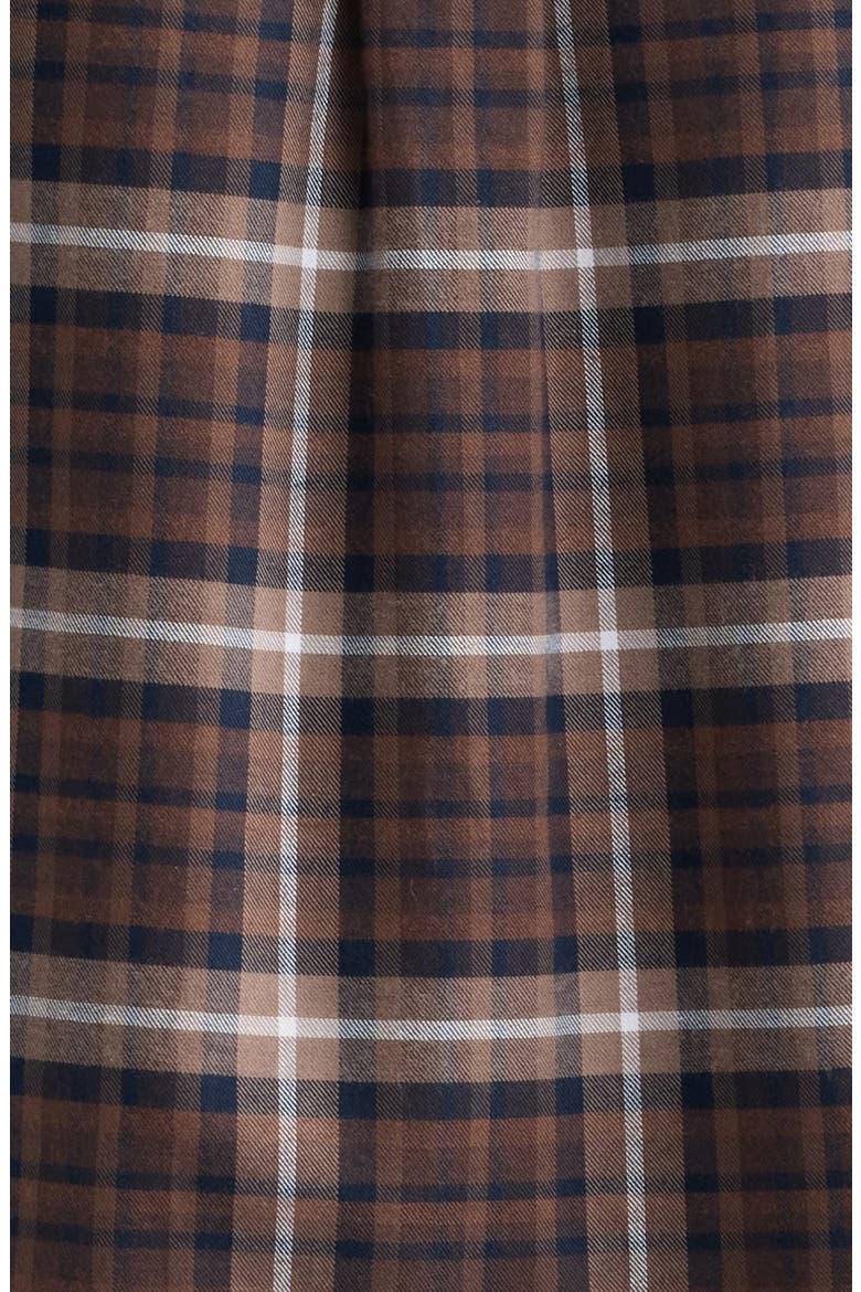 Plaid Cotton & Cashmere Button-Up Shirt, Alternate, color, BROWN ASPEN PLAID