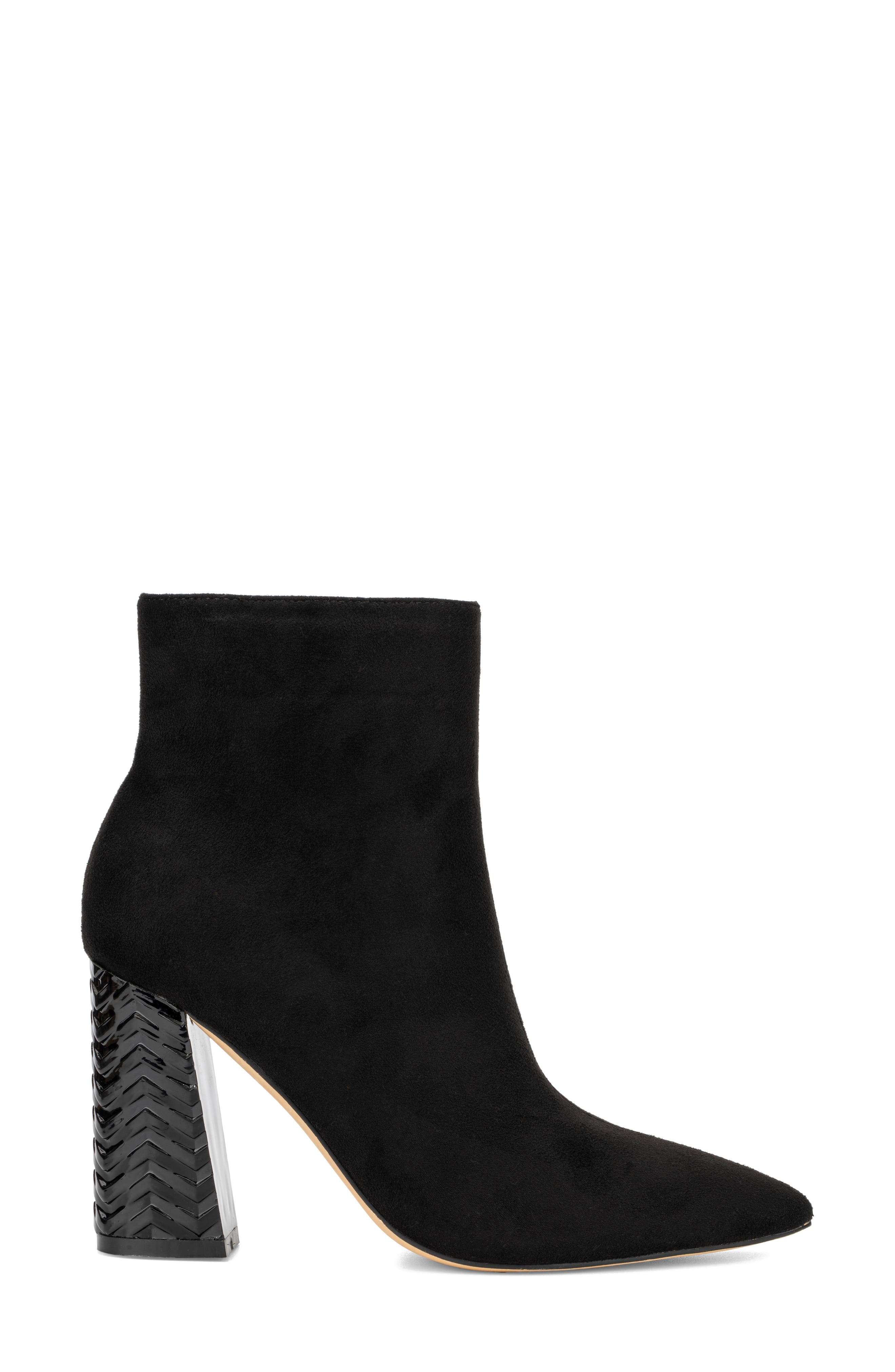 NEW YORK AND COMPANY Zhuri Faux Suede Zigzag Block Heel Bootie, Alternate, color, 