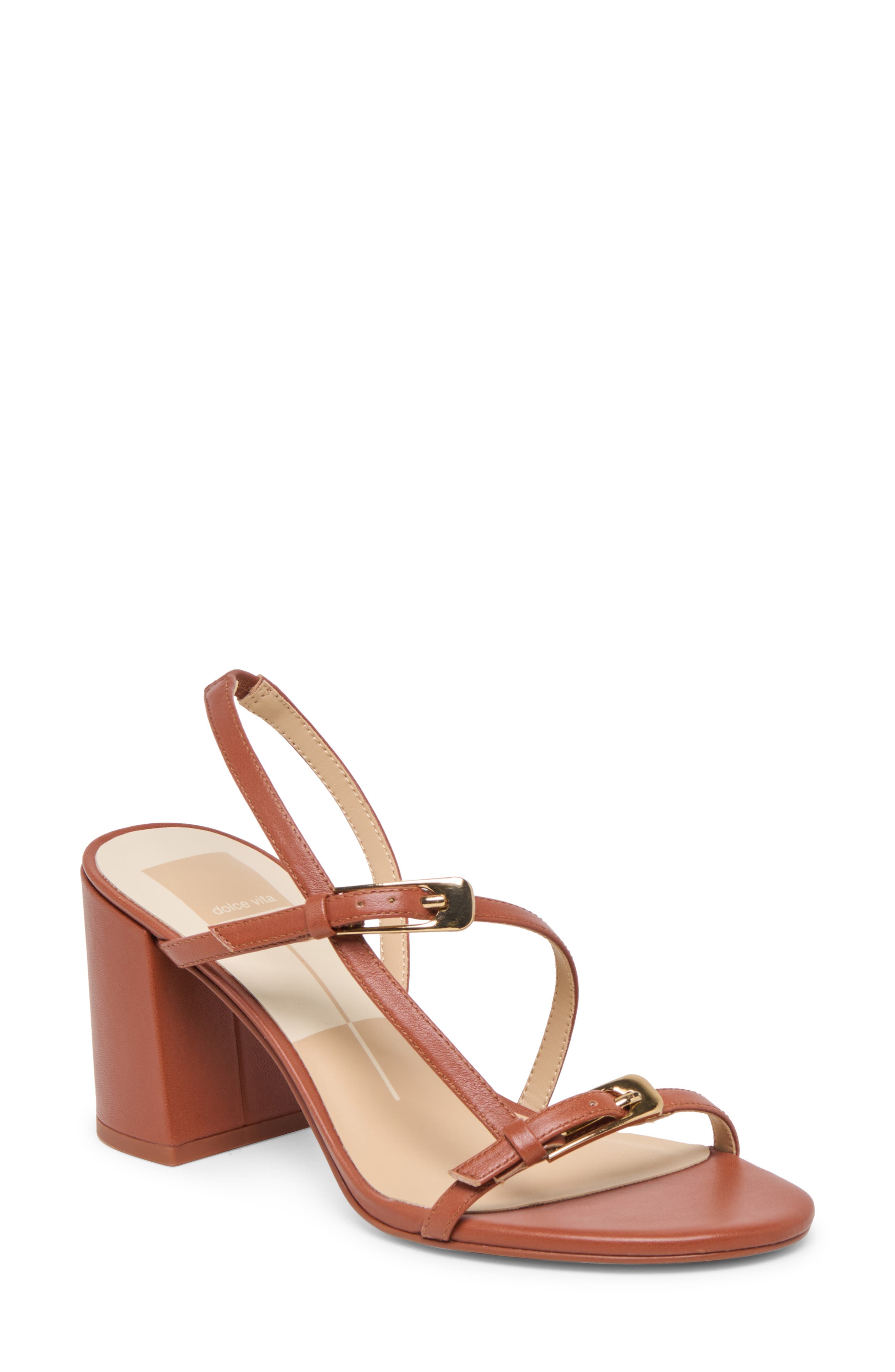 Dolce Vita Faye Slingback Sandal, Main, color, Cognac Leather