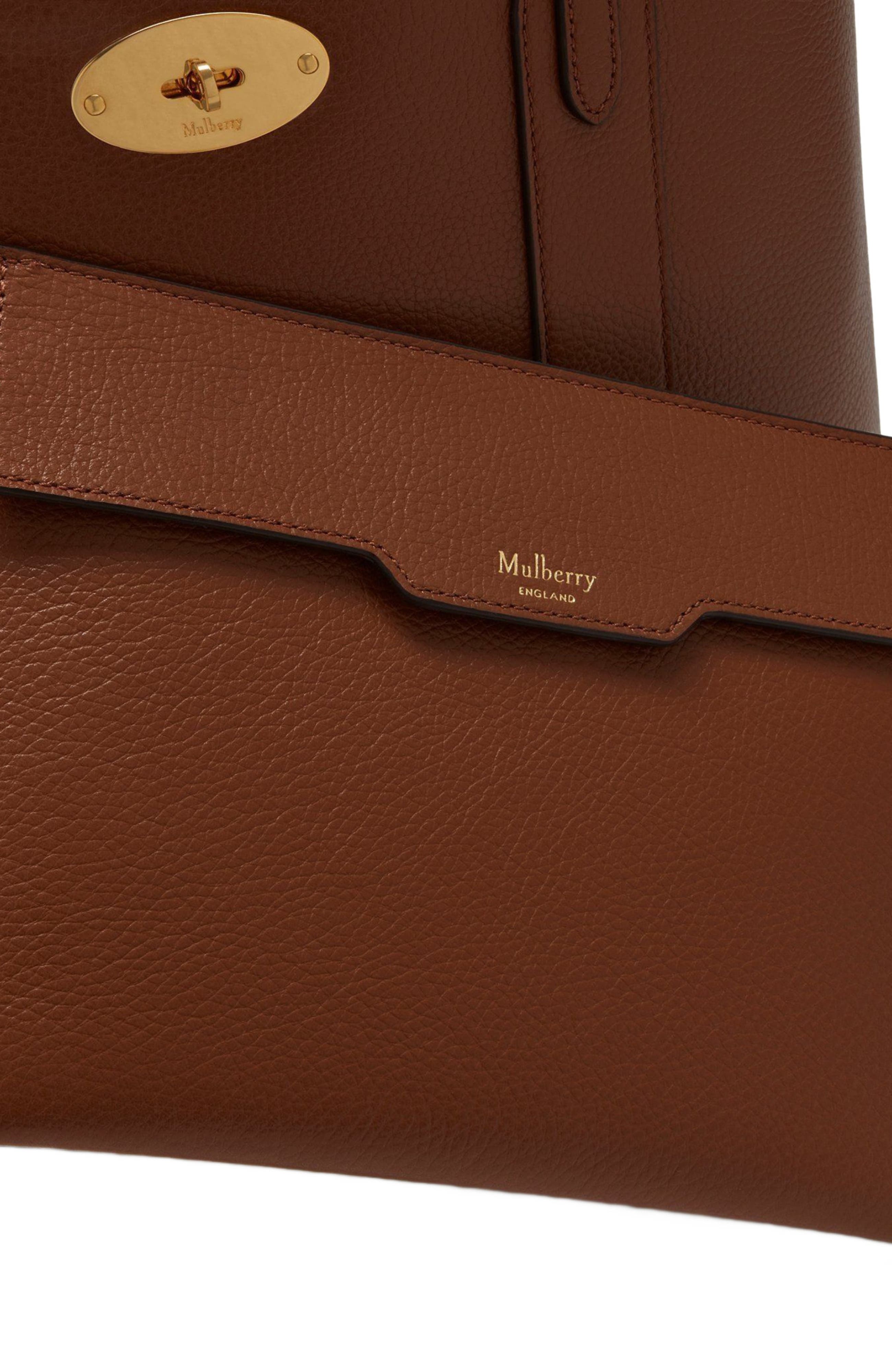 Mulberry Bayswater Leather Tote, Alternate, color, Oak