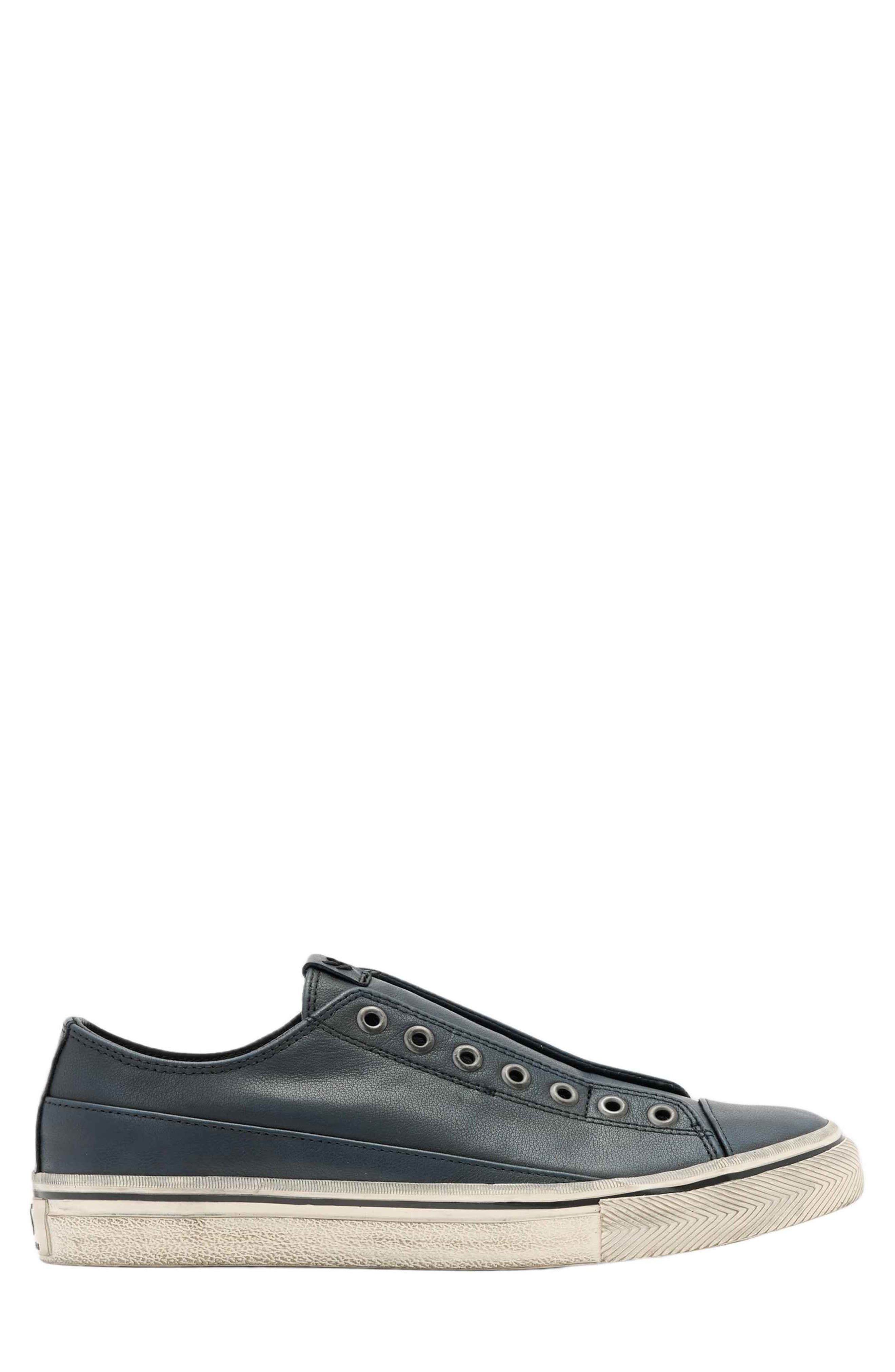 Laceless Low Top Sneaker, Alternate, color, NAVY