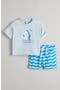selected Blue Howdy- Blue Wavy Stripe