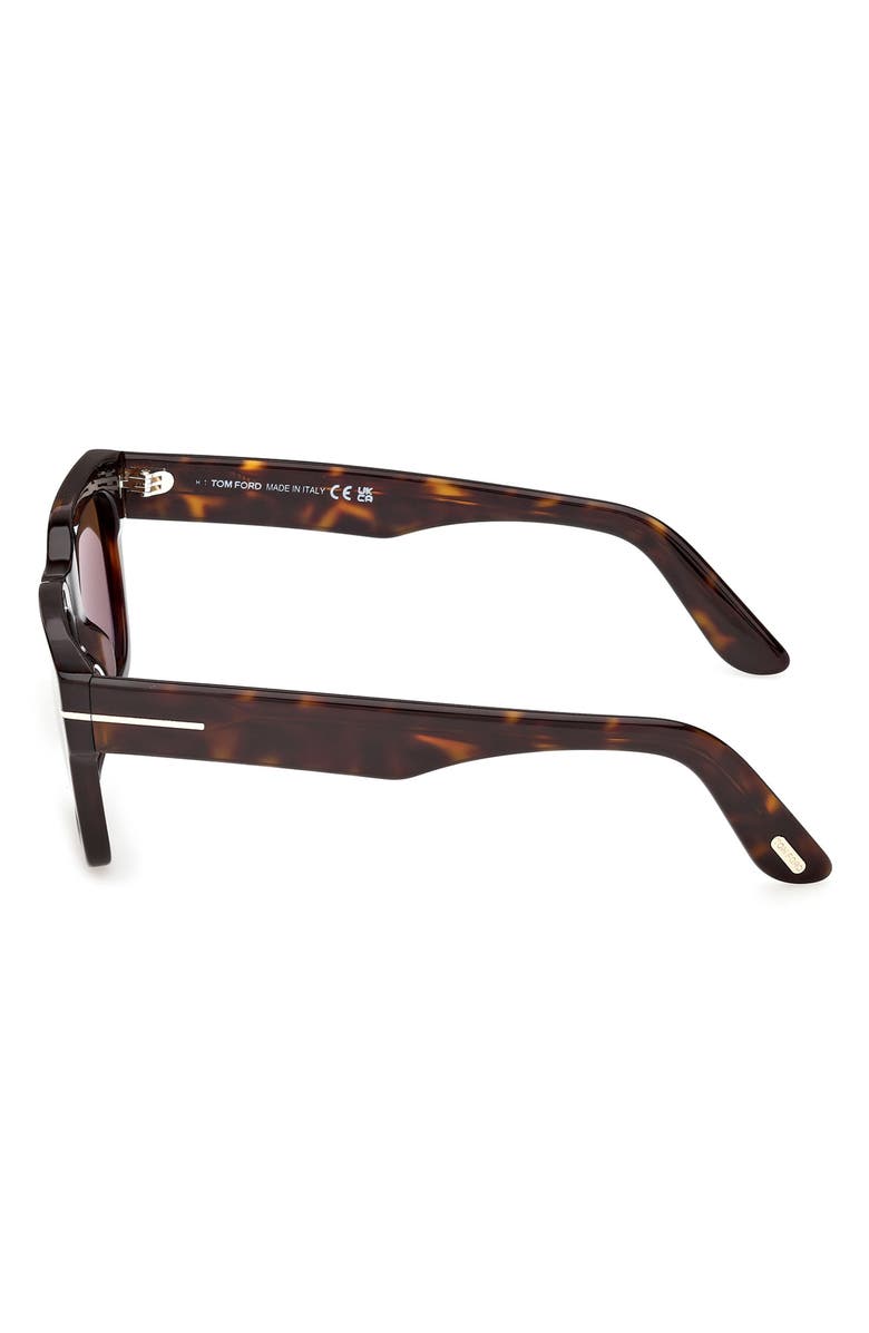 TOM FORD 55mm Square Sunglasses, Alternate, color, Dark Havana / Roviex