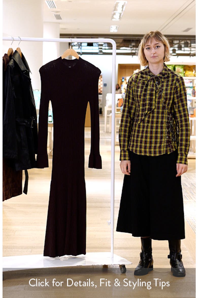 Mock Neck Rib Midi Dress video