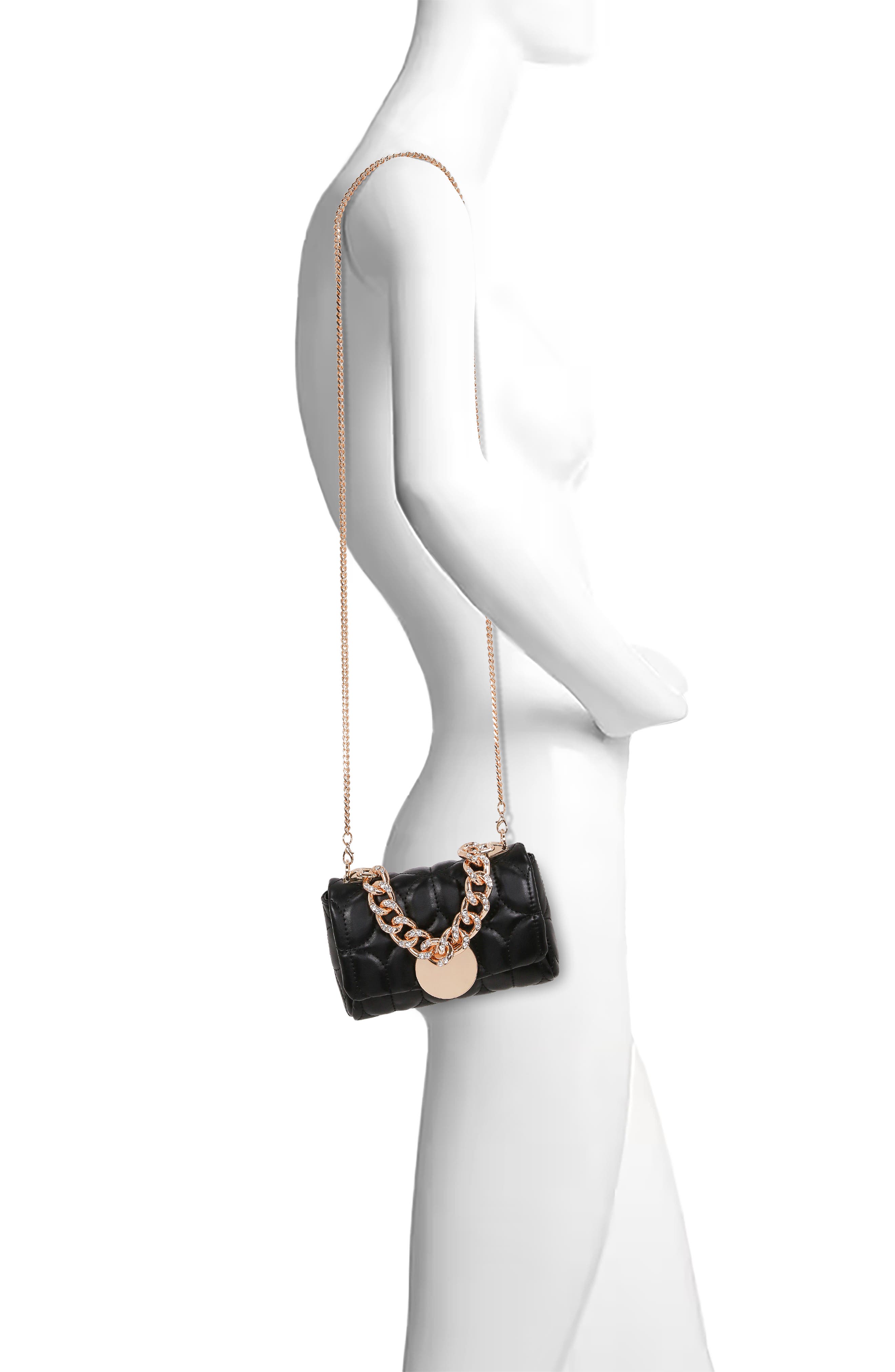 Jewel Badgley Mischka Tara Deco Quilted Mini - 2 Carry Options, Alternate, color, Black