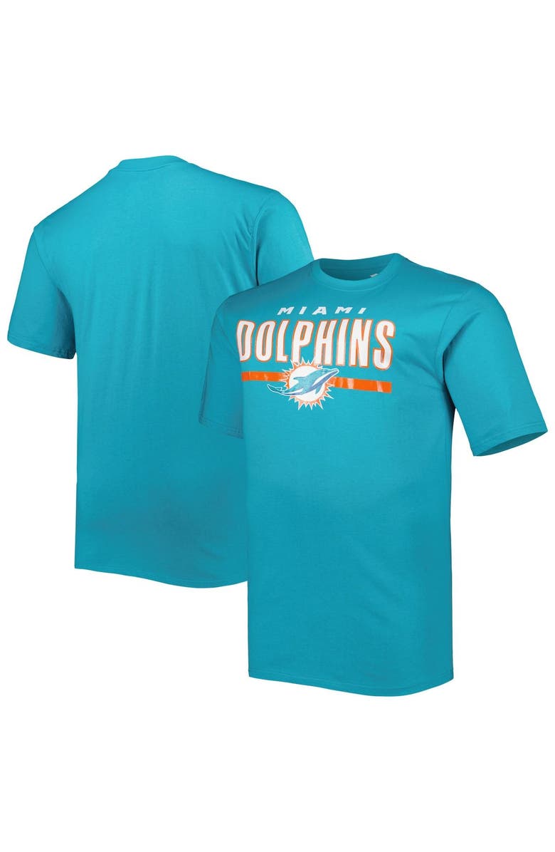 FANATICS Men's Fanatics Branded Aqua Miami Dolphins Big & Tall Speed & Agility T-Shirt, Main, color, 