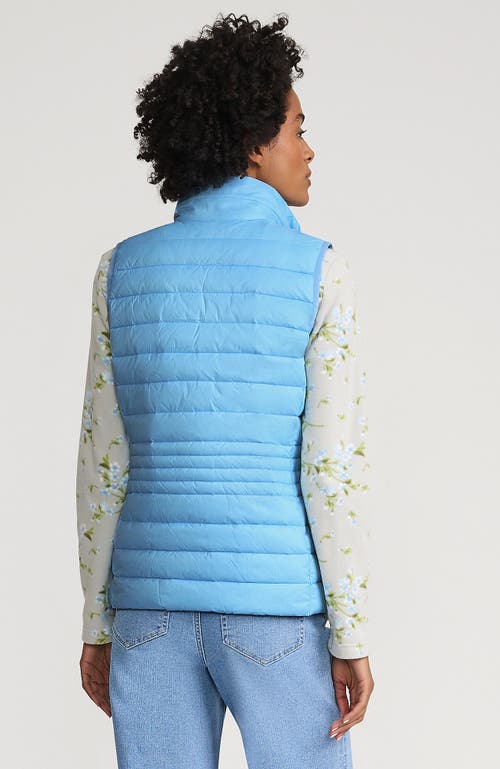 Lands' End Wanderweight Packable Ultralight Down Vest In Bermuda Blue