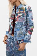 Desigual Printed Cotton Denim Jacket