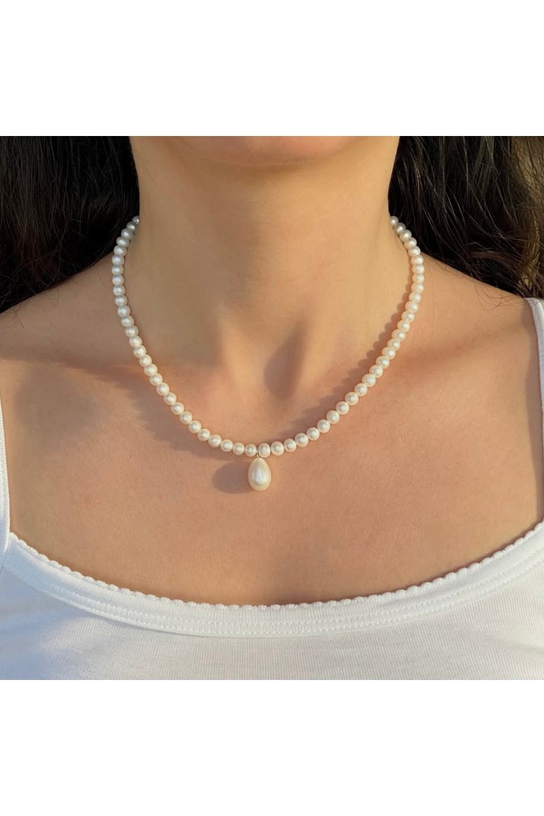 The Seraphina Pearl Necklace, Alternate, color, White
