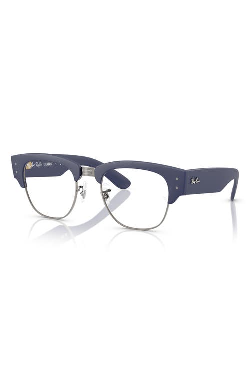 Ray Ban Ray-ban 52mm Square Optical Glasses In Blue