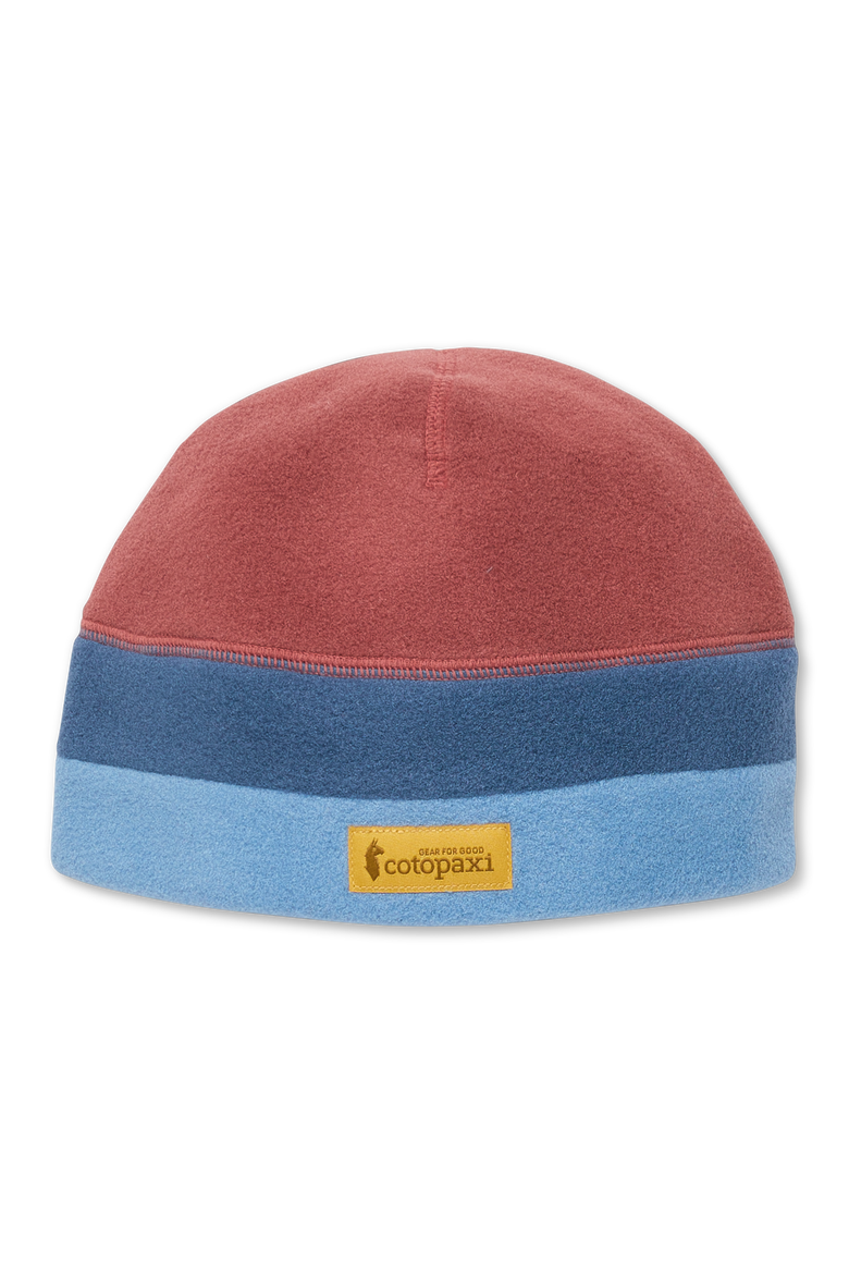 Teca Fleece Beanie, Main, color, Nutmeg Stripes