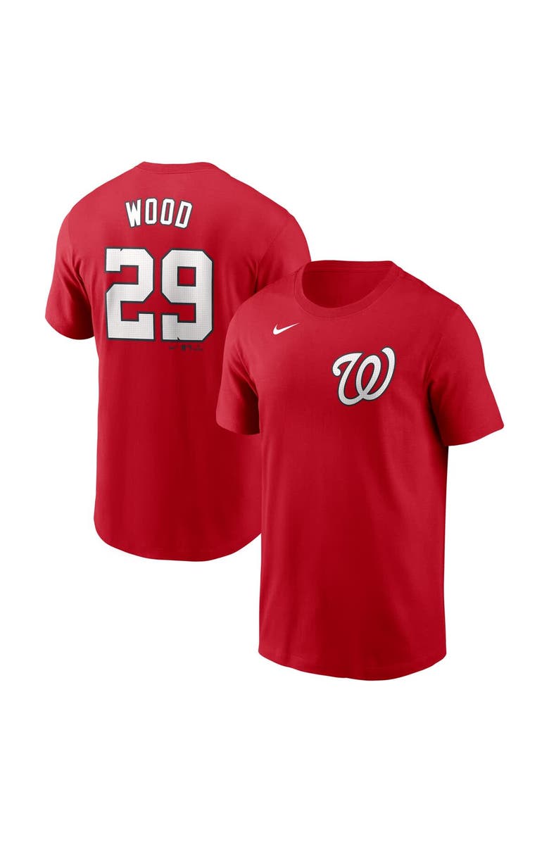 Nike Men's Nike James Wood Red Washington Nationals Fuse Name & Number T-Shirt, Alternate, color, Red