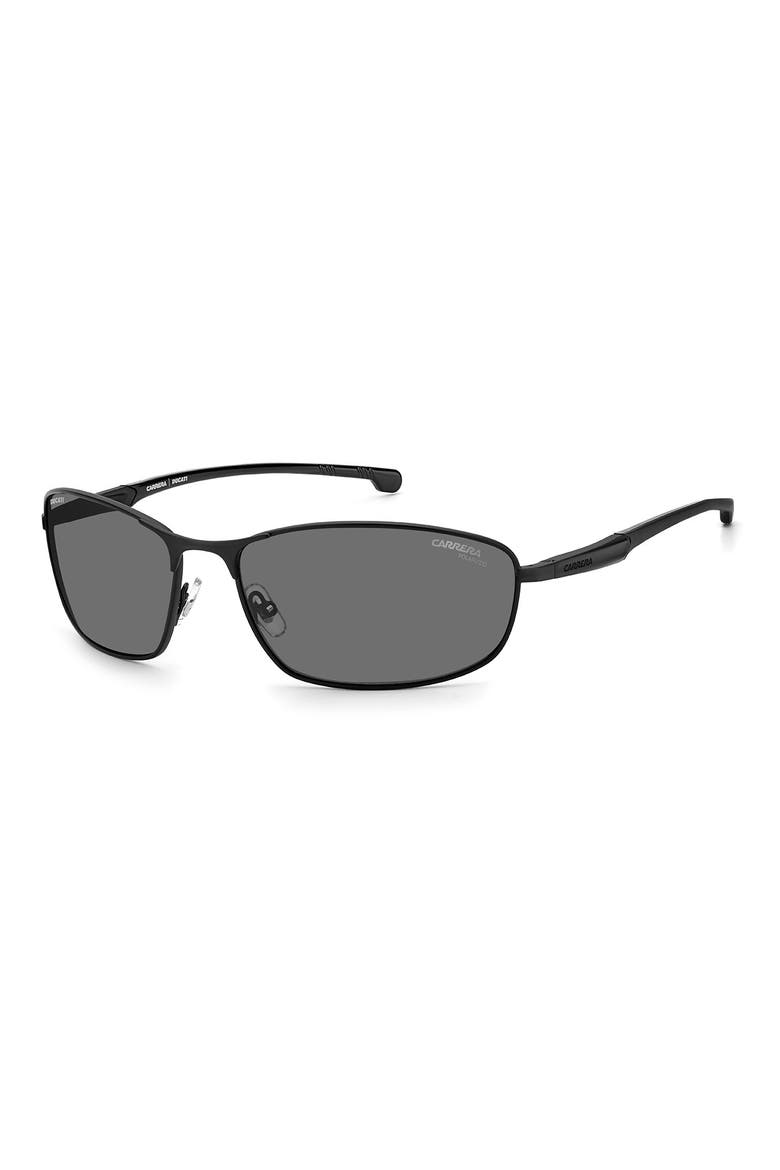 x Ducati 64mm Polarized Rectangular Sunglasses, Alternate, color, MATTE BLACK / GREY