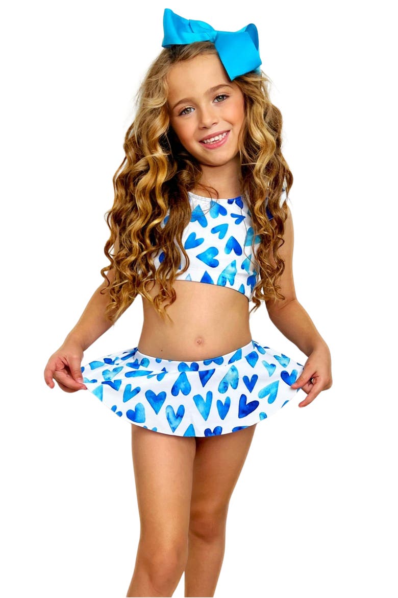 Sunkissed Love Skirted Two-Piece Swimsuit, Main, color, Blue