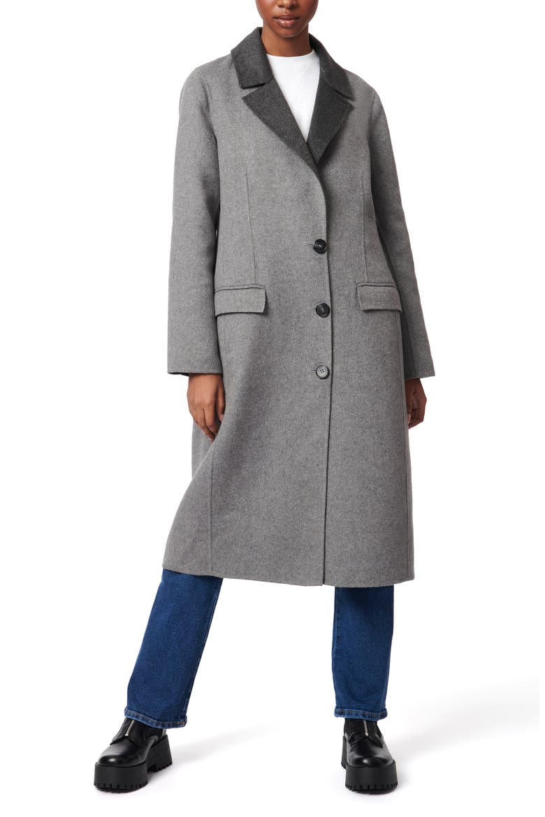 Double Face Tailored Coat, Alternate, color, LTGRYCHRCL