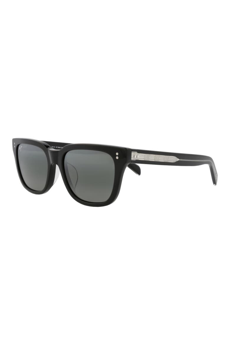 54mm Polarized Bi-Gradient Square Sunglasses, Alternate, color, BLACK BLACK GREY