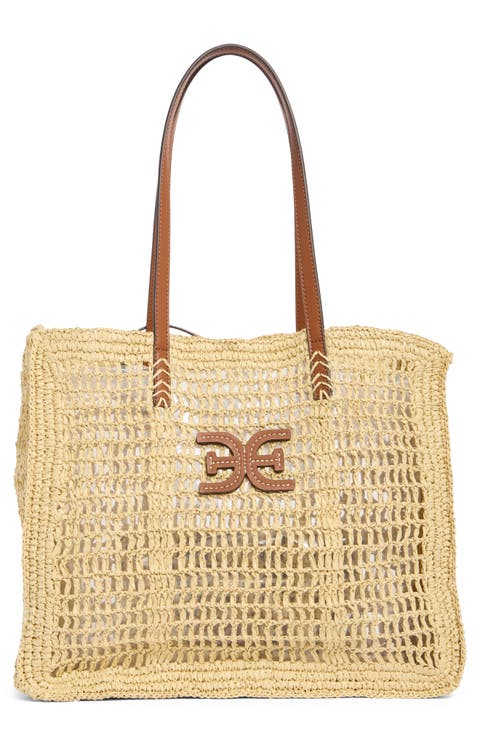 Lizzie Raffia Tote Bag