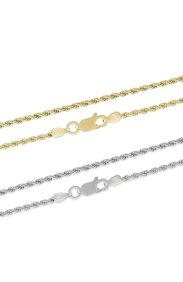 Donatello Gian 2 Pack Sterling Silver Necklace, Main, color, Two Tone