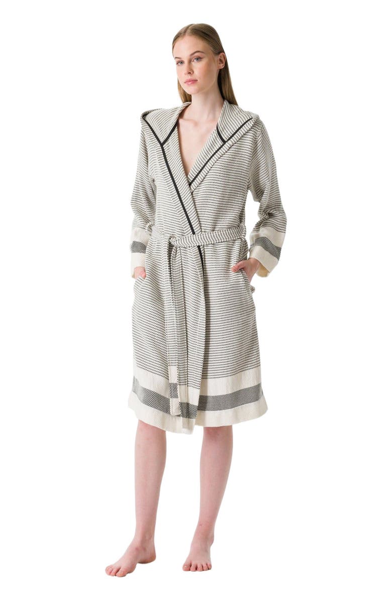 Olive & Linen Pixel Turkish Towel Robe, Main, color, 