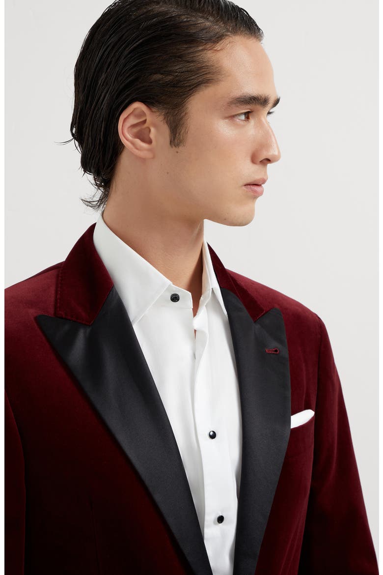 Tuxedo jacket, Alternate, color, Wine