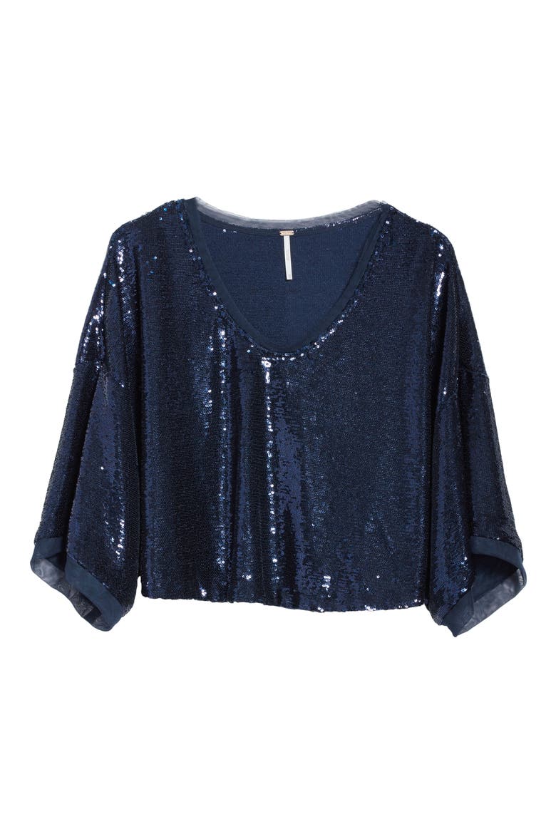 Champagne Dreams Top, Alternate, color, NAVY