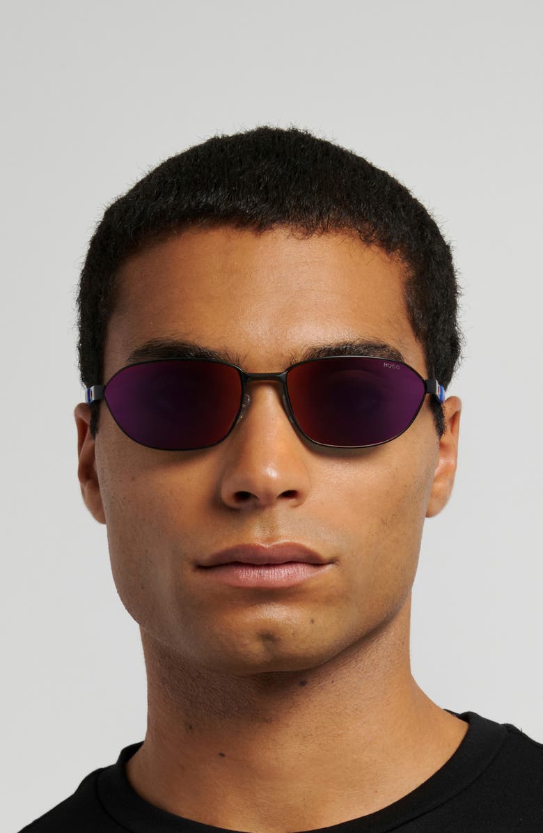 HUGO 62mm Rectangular Sunglasses, Alternate, color,