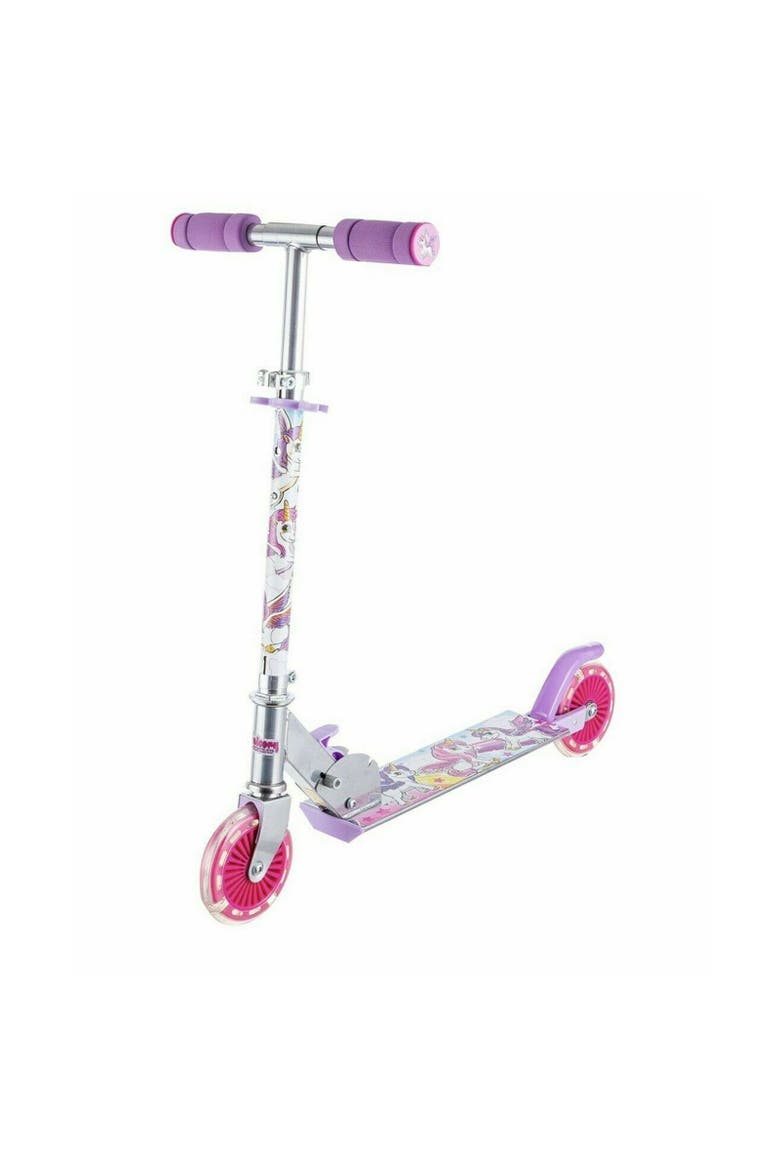 Unicorn Scooter with 2 Light Up Wheels, Main, color, Multicolored
